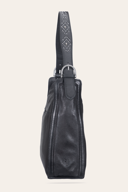 Frye Premium | Women's Black Carla Studded Hobo Handbag