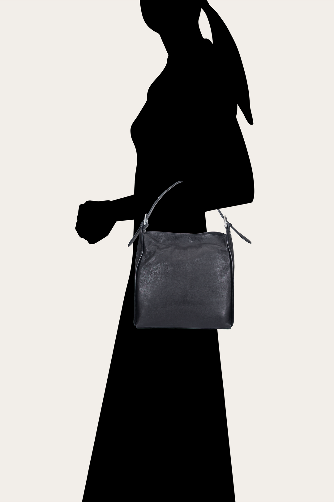 Frye Premium | Women's Black Carla Studded Hobo Handbag