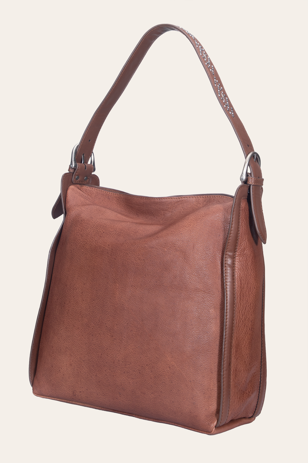 Frye Essential | Women's Cognac Carla Studded Hobo Handbag