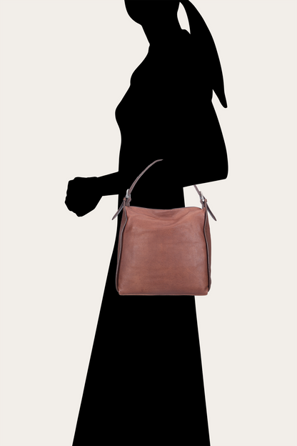 Frye Essential | Women's Cognac Carla Studded Hobo Handbag