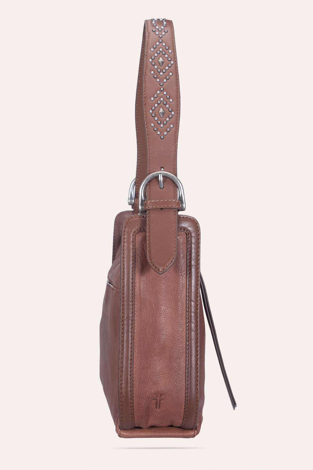 Frye Trending | Women's Cognac Carla Studded Shoulder Bag