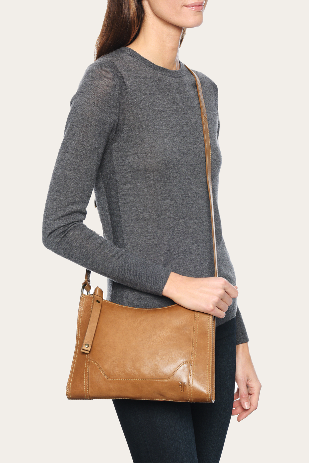 Frye Great Value | Melissa Zip Crossbody in Beige