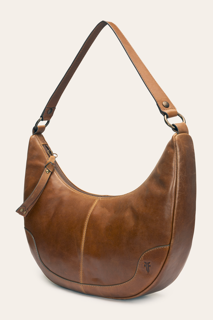 Frye Featured | Melissa Cognac Crescent Hobo