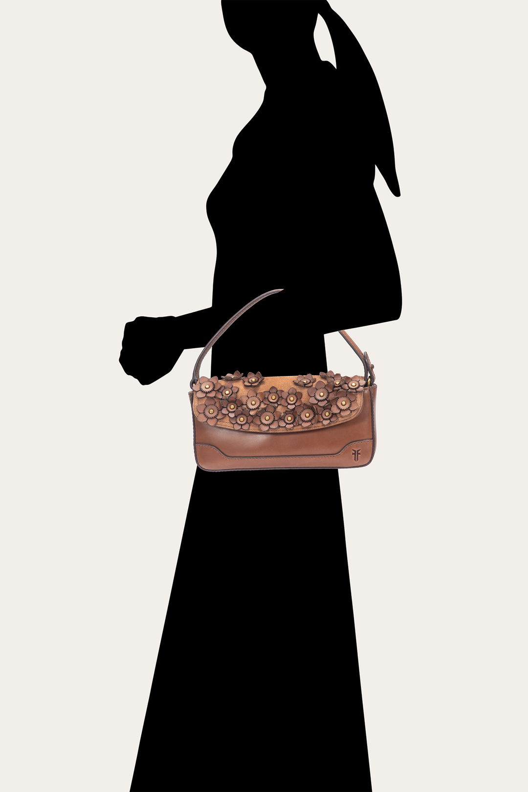 Frye Discount | Cognac Melissa Floral Convertible Mini Flap