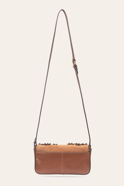 Frye Discount | Cognac Melissa Floral Convertible Mini Flap