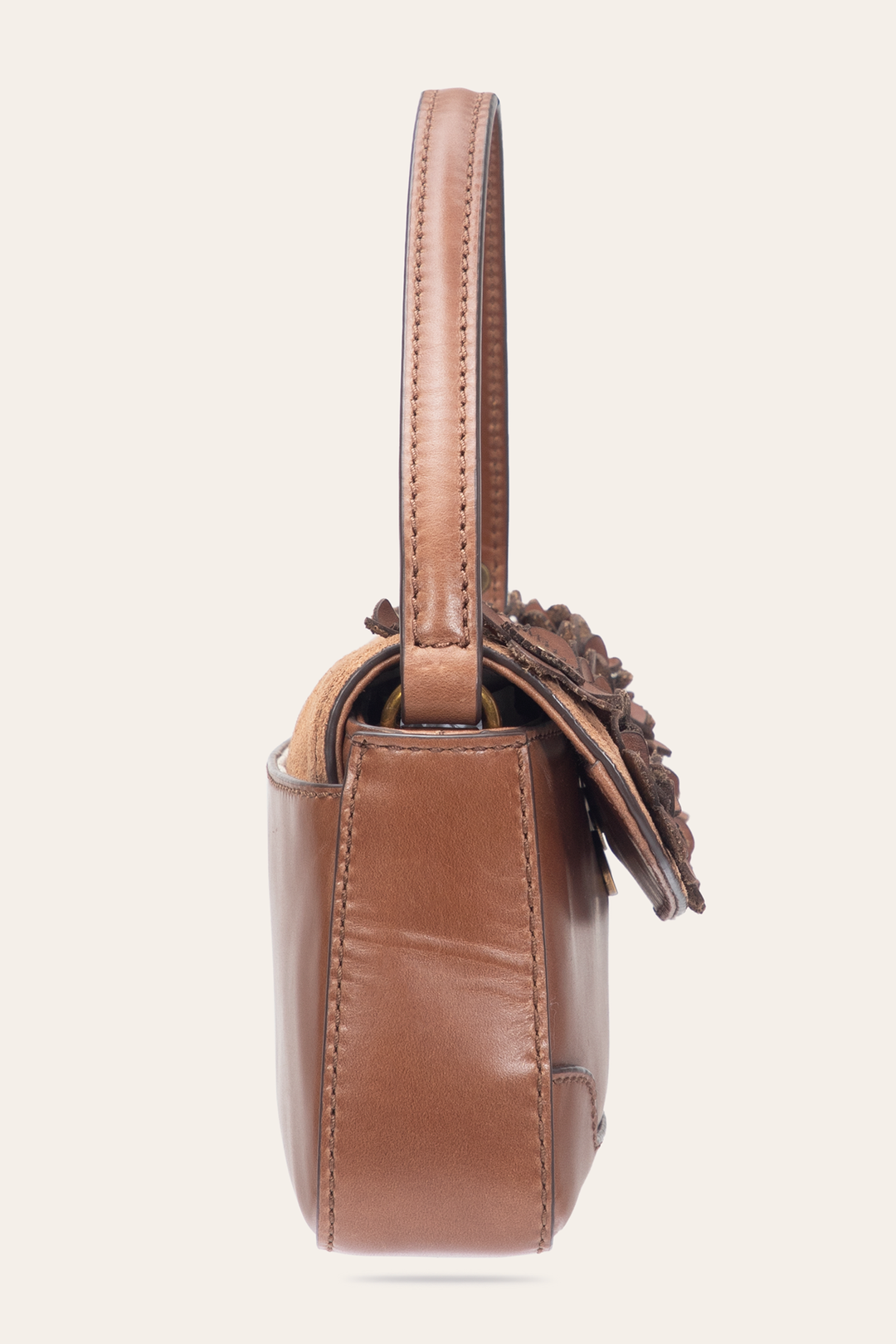 Frye Discount | Cognac Melissa Floral Convertible Mini Flap
