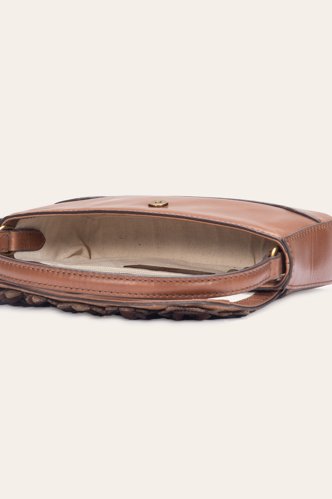 Frye Discount | Cognac Melissa Floral Convertible Mini Flap