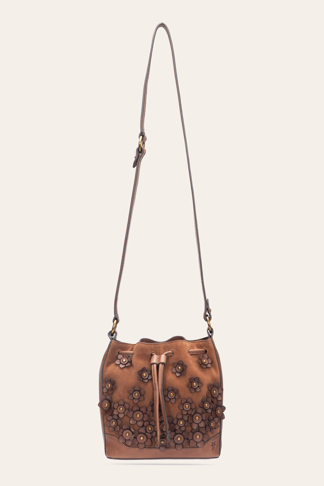 Frye Featured | Cognac Melissa Floral Convertible Bucket