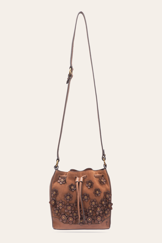 Frye Featured | Cognac Melissa Floral Convertible Bucket
