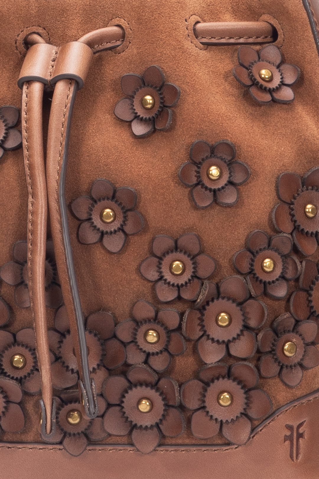 Frye Featured | Cognac Melissa Floral Convertible Bucket