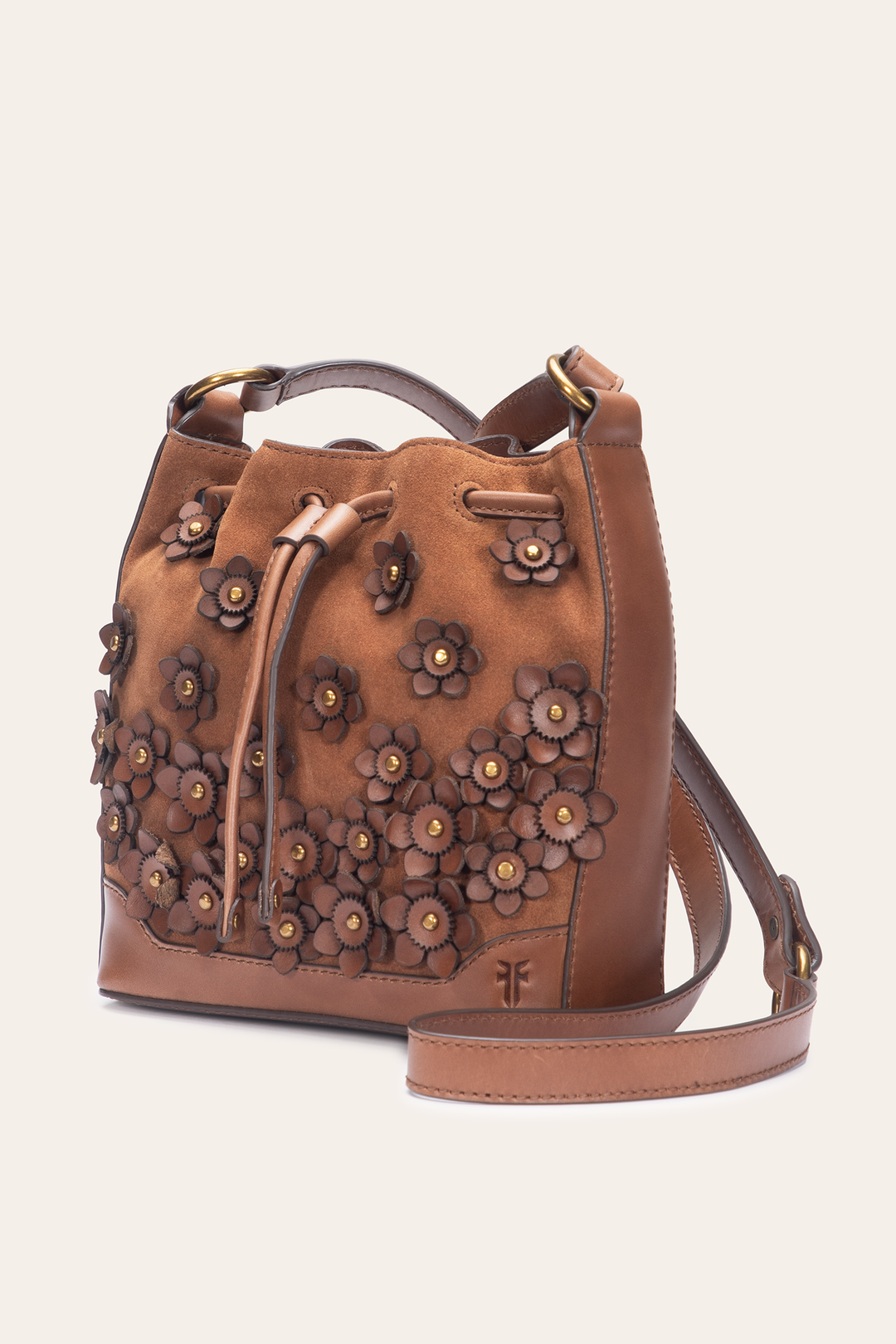 Frye Featured | Cognac Melissa Floral Convertible Bucket