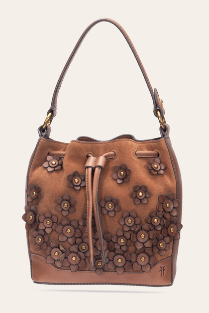 Frye Featured | Cognac Melissa Floral Convertible Bucket