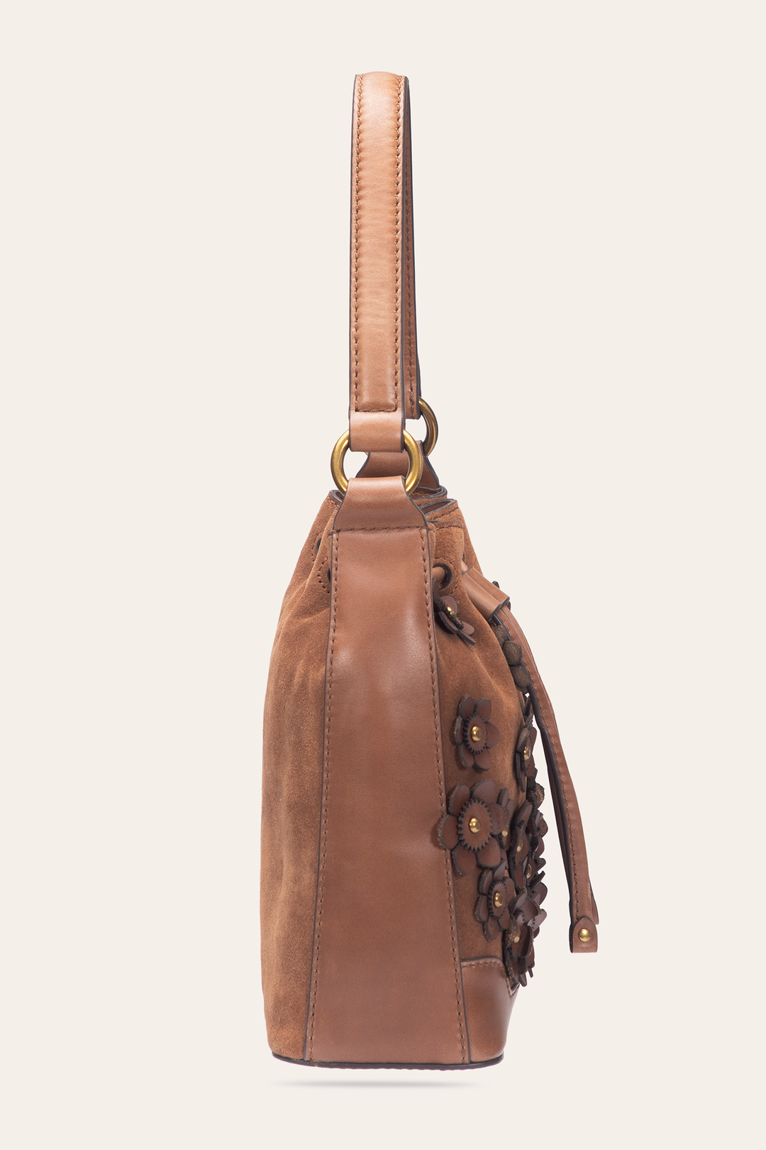 Frye Featured | Cognac Melissa Floral Convertible Bucket