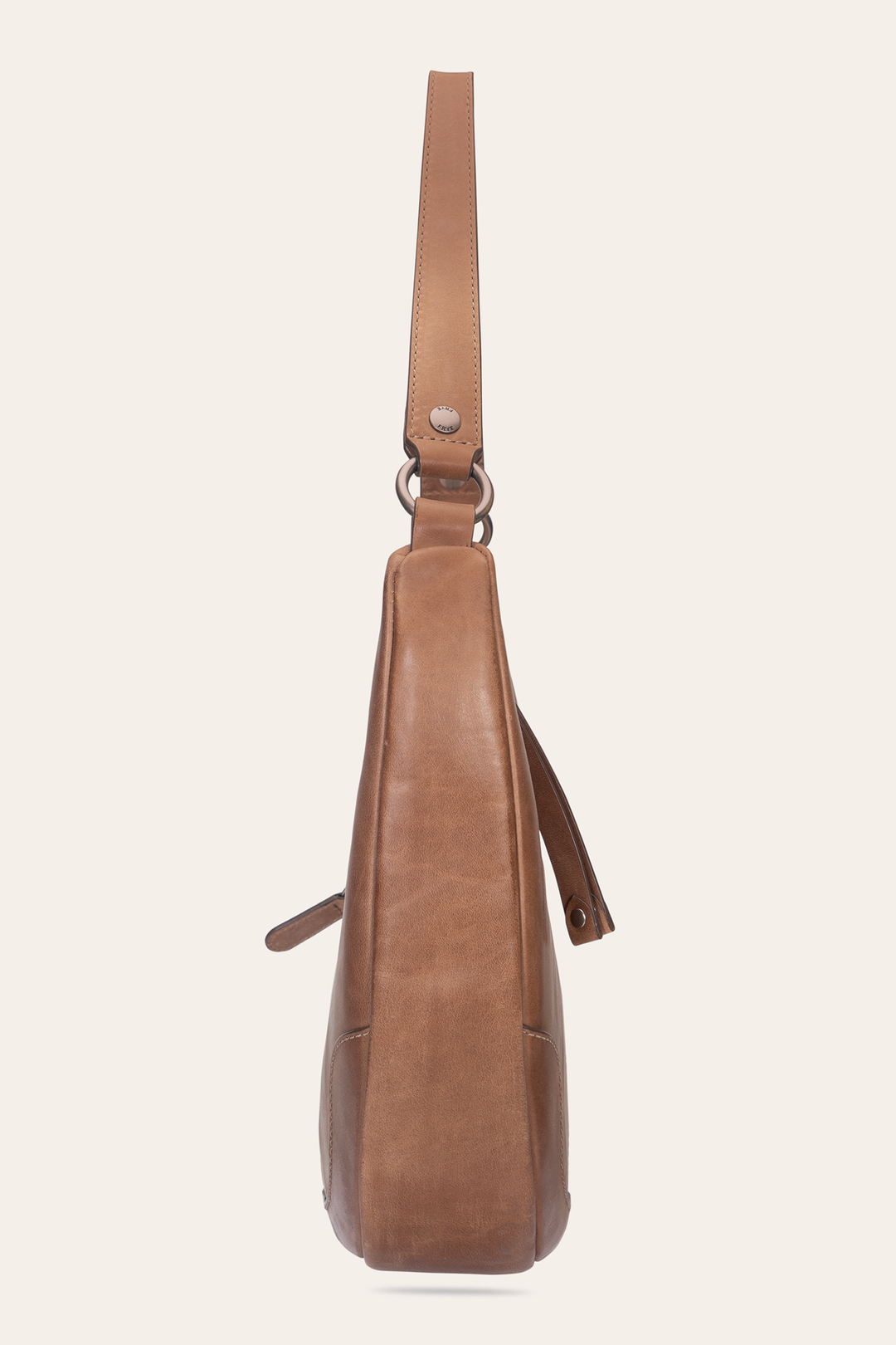 Frye Quality | Melissa Beige Crescent Hobo