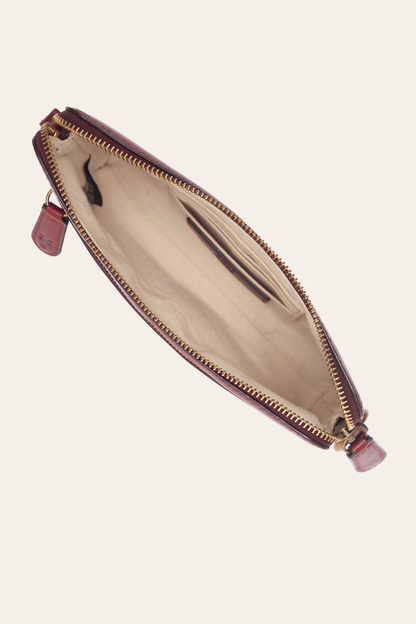 Frye Sale | Berry Lacquer Melissa Crossbody Wristlet
