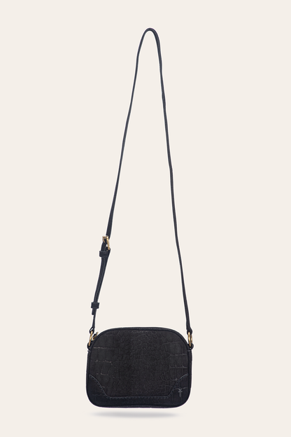 Frye Everyday | Melissa Black Sueded Croco Camera