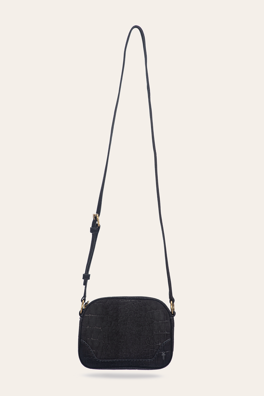 Frye Everyday | Melissa Black Sueded Croco Camera