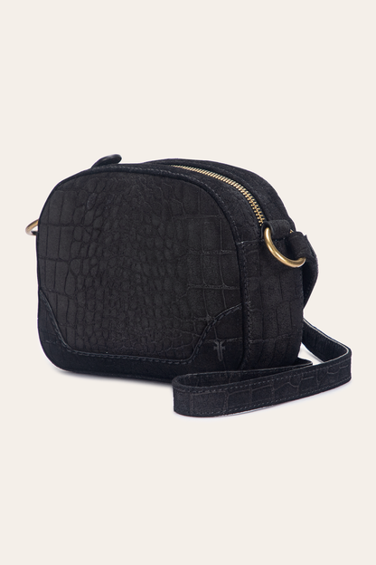 Frye Everyday | Melissa Black Sueded Croco Camera