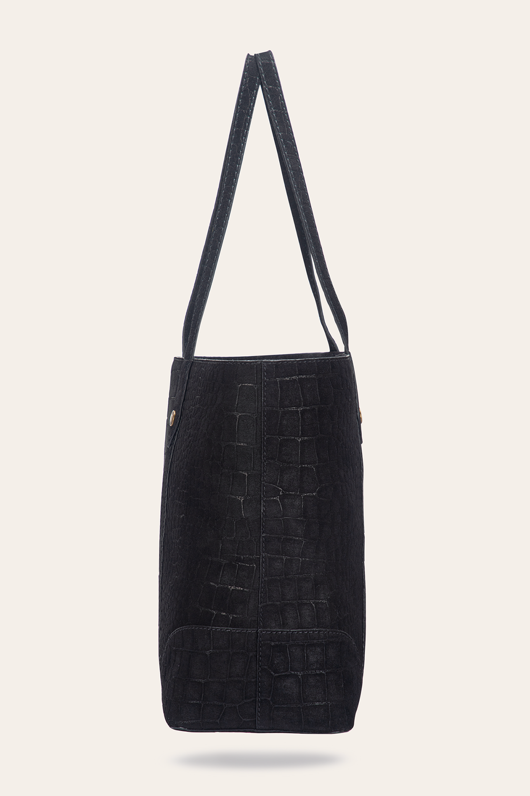 Frye Deals | Melissa Sueded Croco Shopper in Black