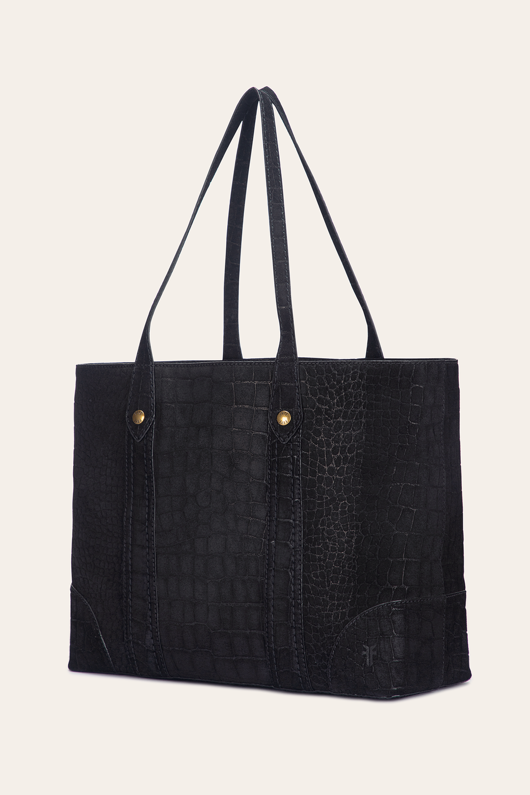 Frye Deals | Melissa Sueded Croco Shopper in Black