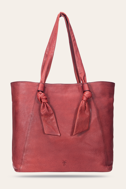 Frye Discount | Nora Knotted Tote in Burgundy