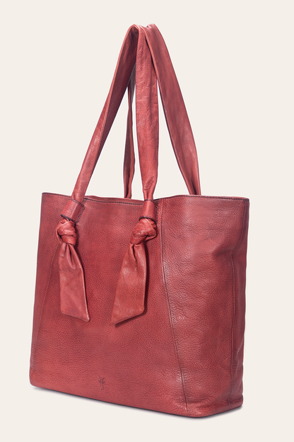 Frye Discount | Nora Knotted Tote in Burgundy