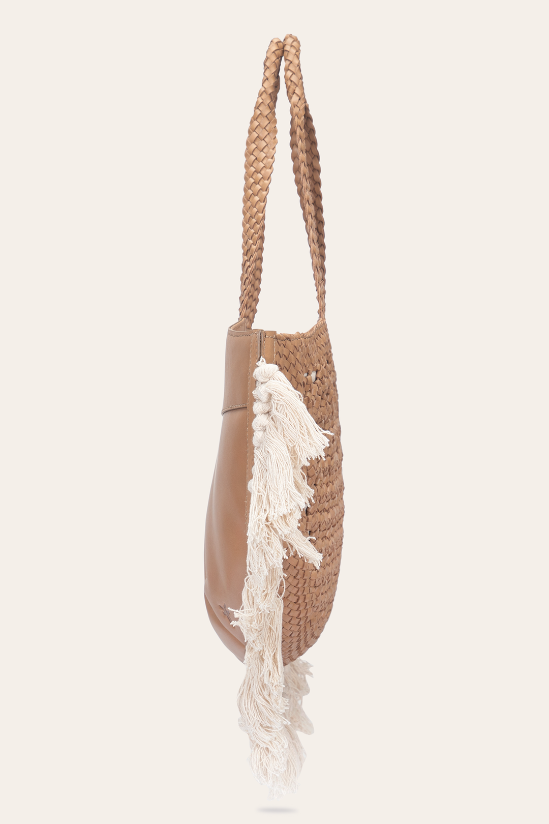 Frye New | Women's Ella Tassel Tote Bag in Beige