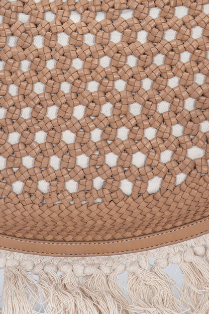 Frye New | Women's Ella Tassel Tote Bag in Beige