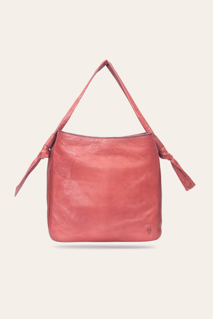 Frye Premium | Nora Knotted Hobo in Burgundy