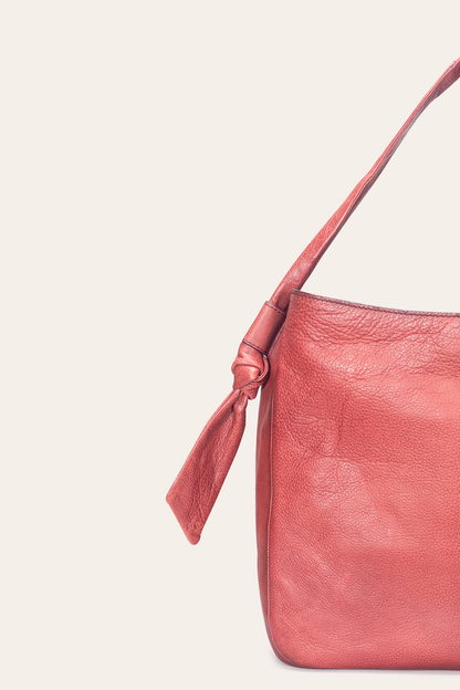 Frye Premium | Nora Knotted Hobo in Burgundy