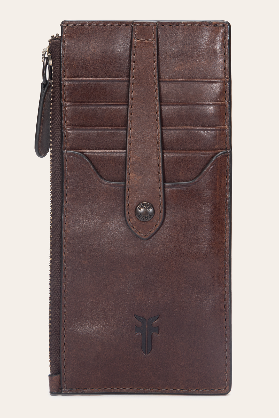 Frye Great Value | Melissa Dark Brown Snap Card Wallet