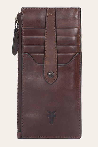 Frye Great Value | Melissa Dark Brown Snap Card Wallet
