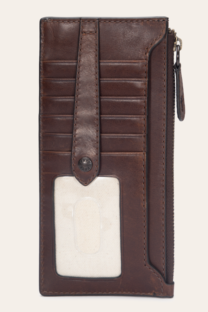 Frye Great Value | Melissa Dark Brown Snap Card Wallet