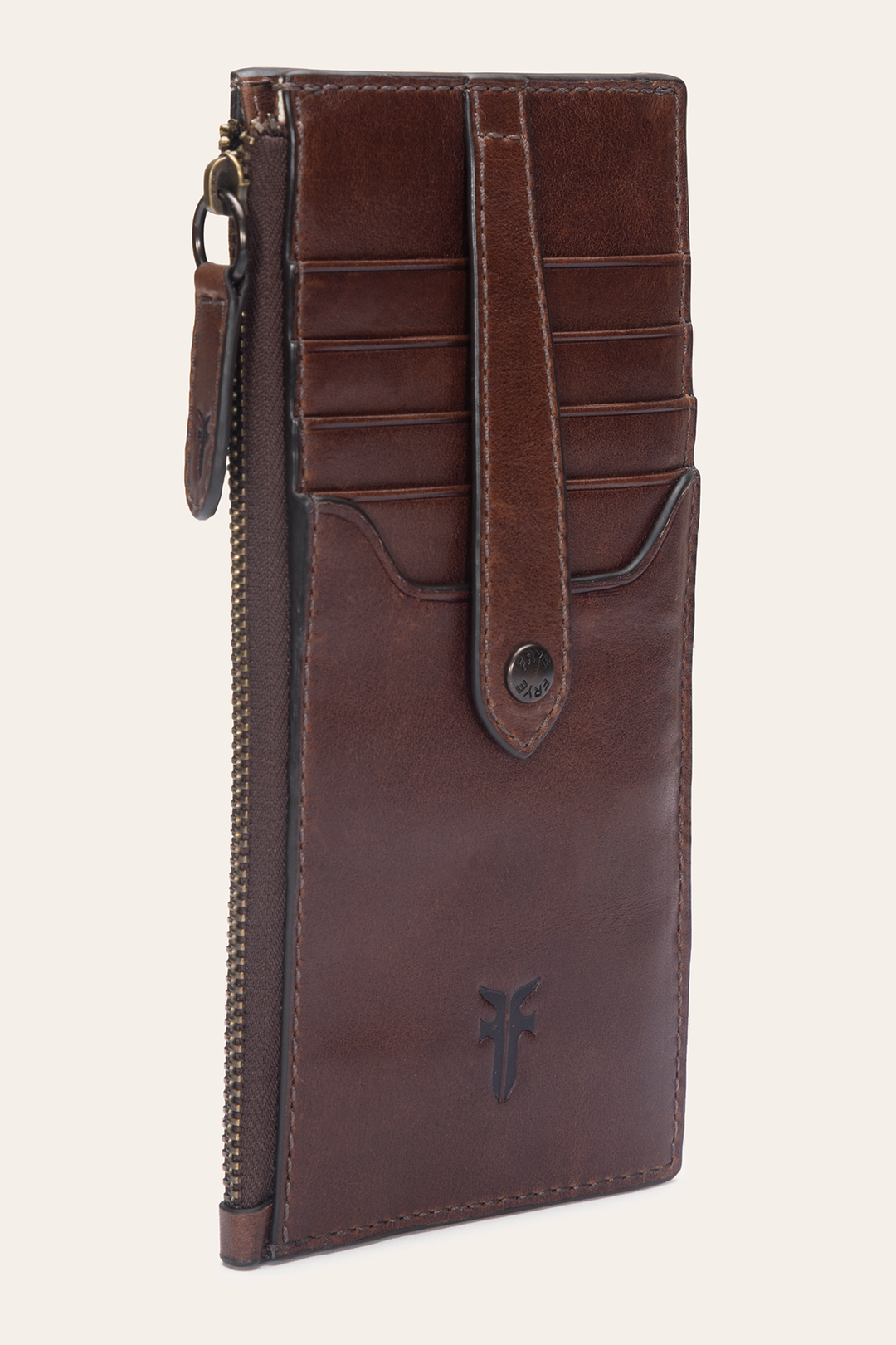 Frye Great Value | Melissa Dark Brown Snap Card Wallet