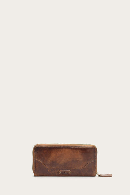 Frye Exclusive | Melissa Cognac Zip Wallet