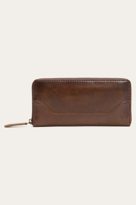 Frye Special Offer | Melissa Dark Brown Zip Wallet
