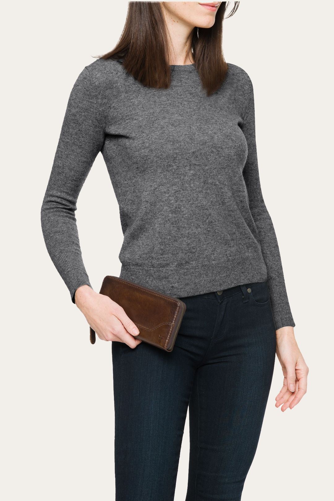 Frye Special Offer | Melissa Dark Brown Zip Wallet