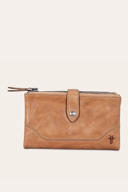 Frye Trending | Melissa Beige Double Zip Wallet