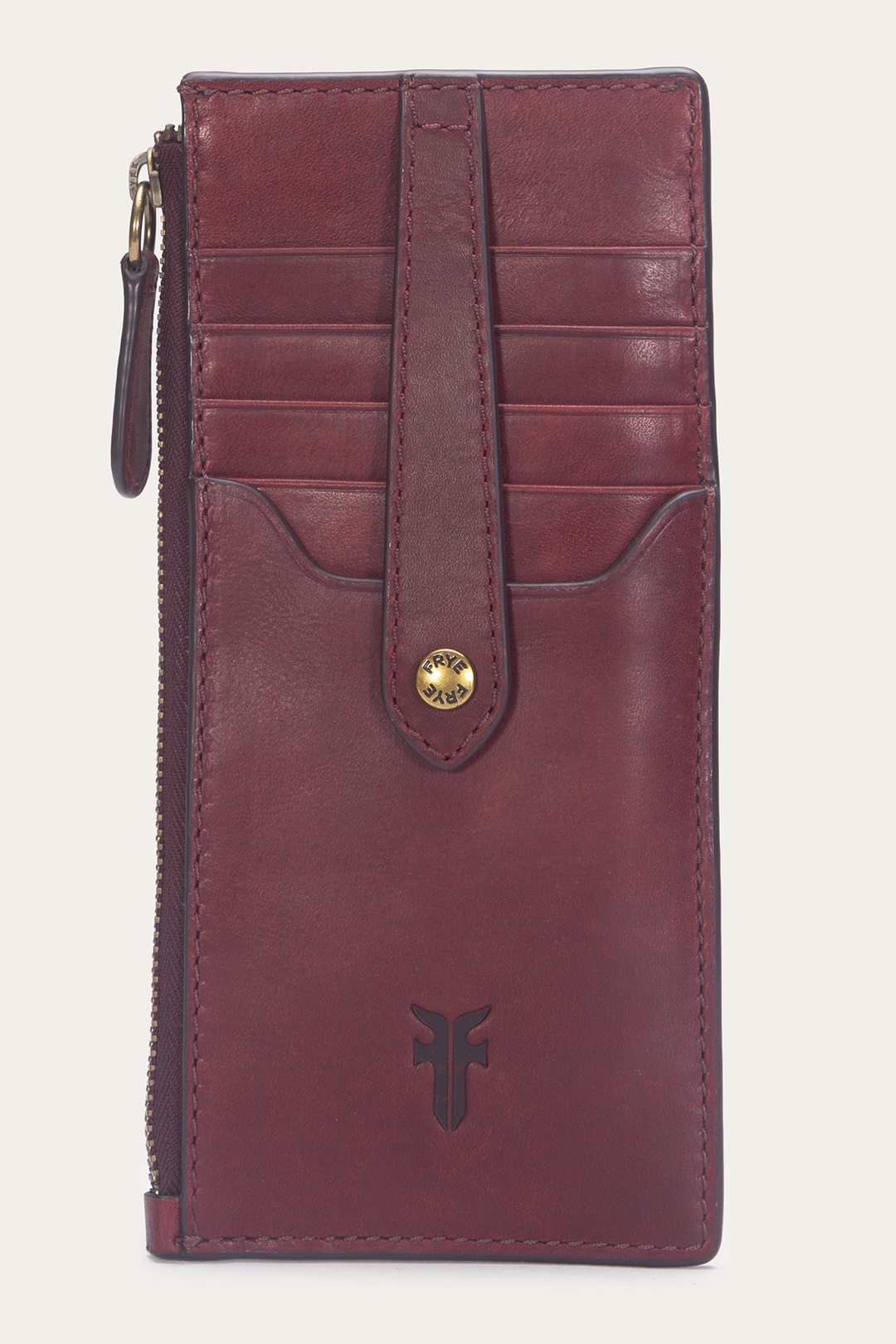 Frye Trusted | Berry Lacquer Melissa Snap Card Wallet