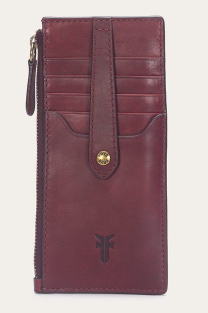 Frye Trusted | Berry Lacquer Melissa Snap Card Wallet