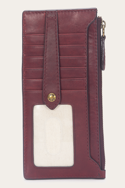 Frye Trusted | Berry Lacquer Melissa Snap Card Wallet
