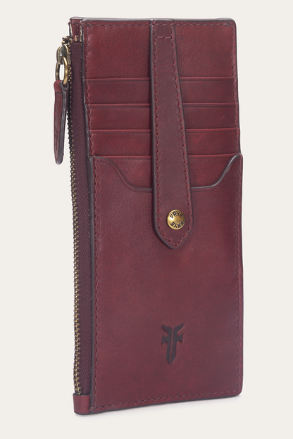 Frye Trusted | Berry Lacquer Melissa Snap Card Wallet