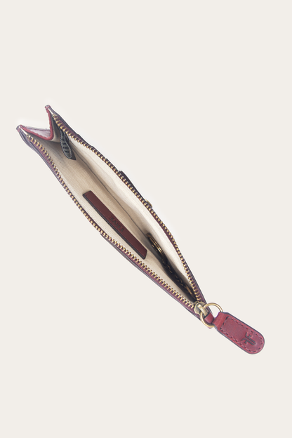 Frye Trusted | Berry Lacquer Melissa Snap Card Wallet