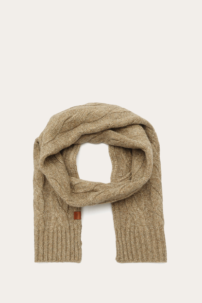 Frye Popular | Burnt Olive Wide Cable Scarf