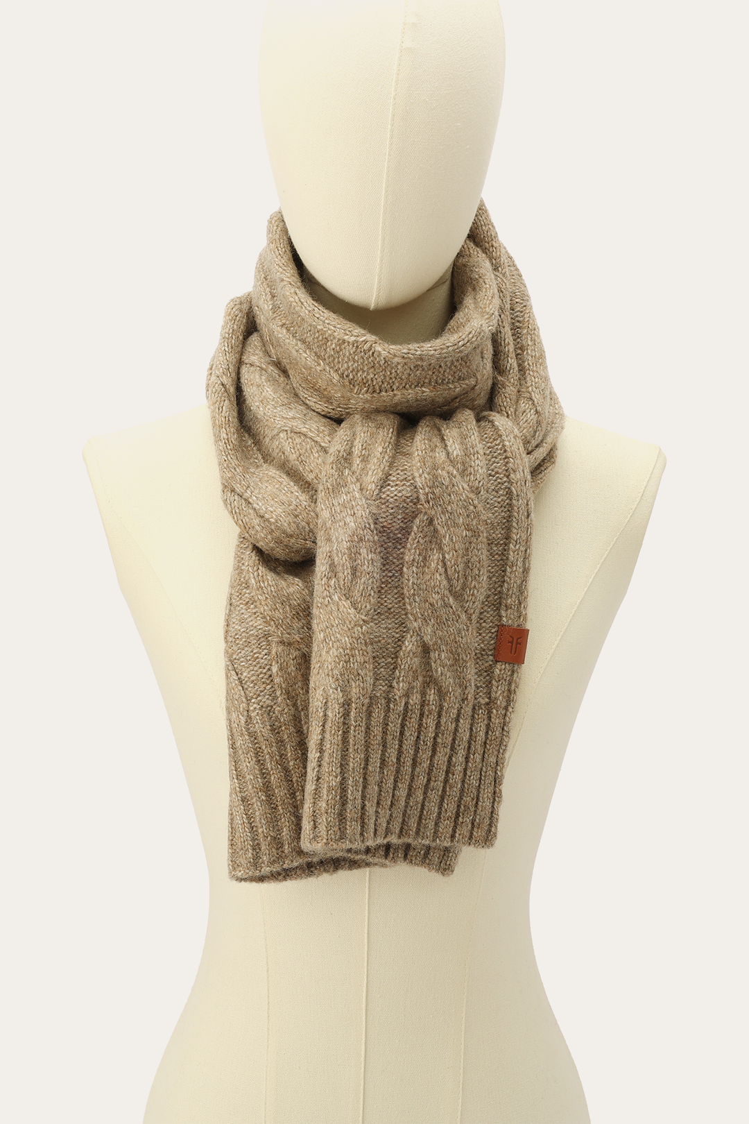Frye Popular | Burnt Olive Wide Cable Scarf