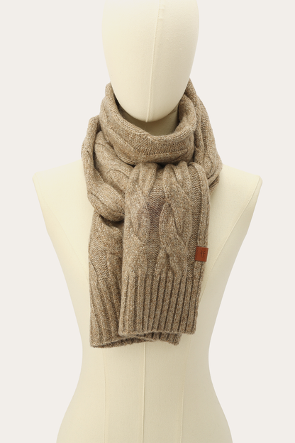 Frye Popular | Burnt Olive Wide Cable Scarf