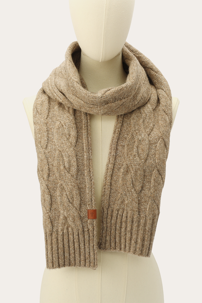 Frye Popular | Burnt Olive Wide Cable Scarf