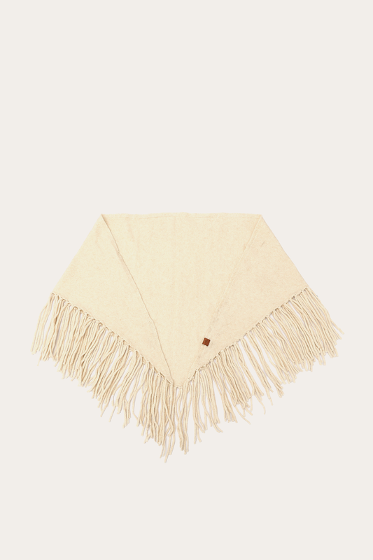 Frye Deals | Birch Long Fringe Triangle Scarf