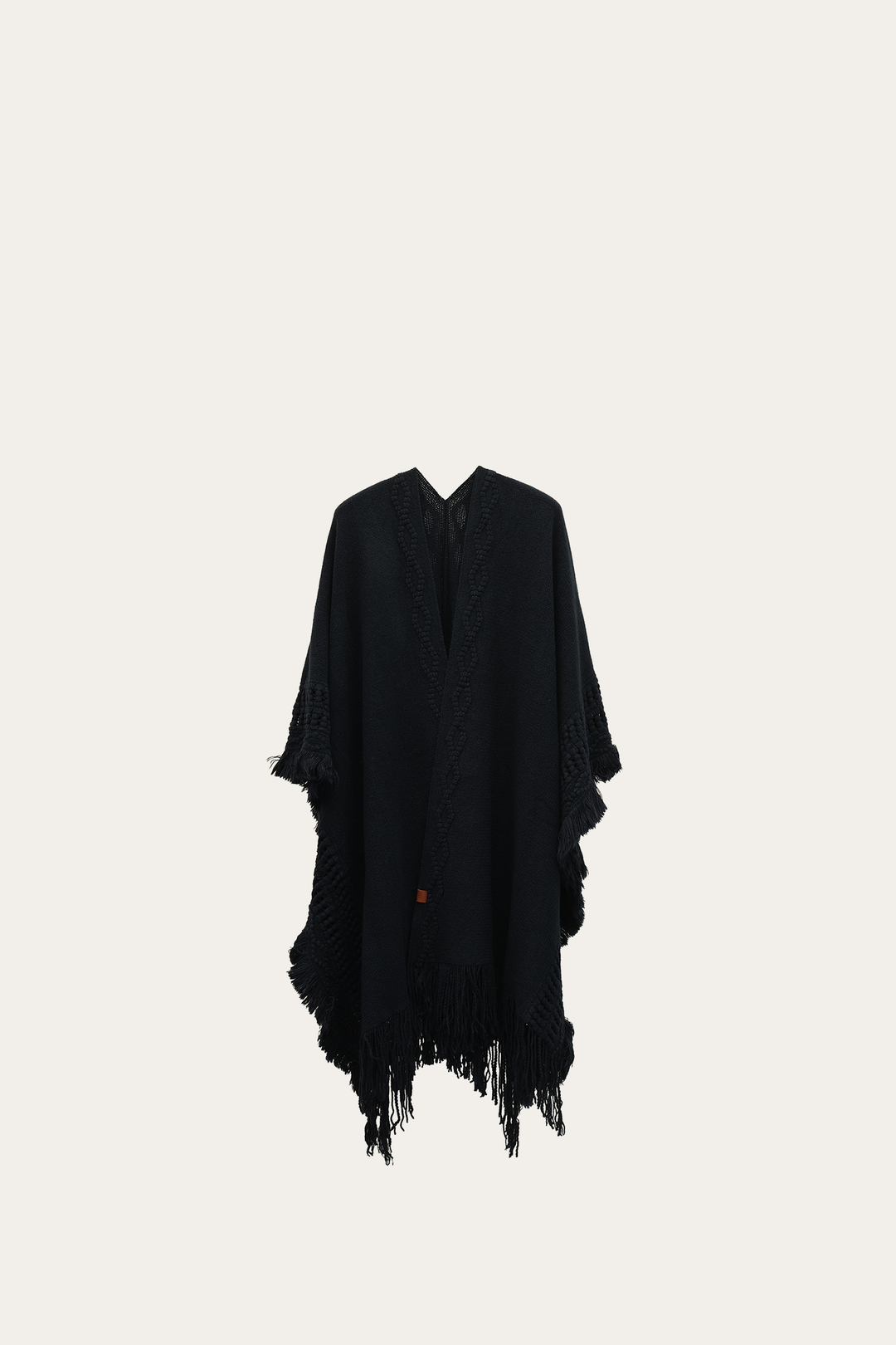 Frye Latest | Navy Blazer Embellished Fringe Ruana