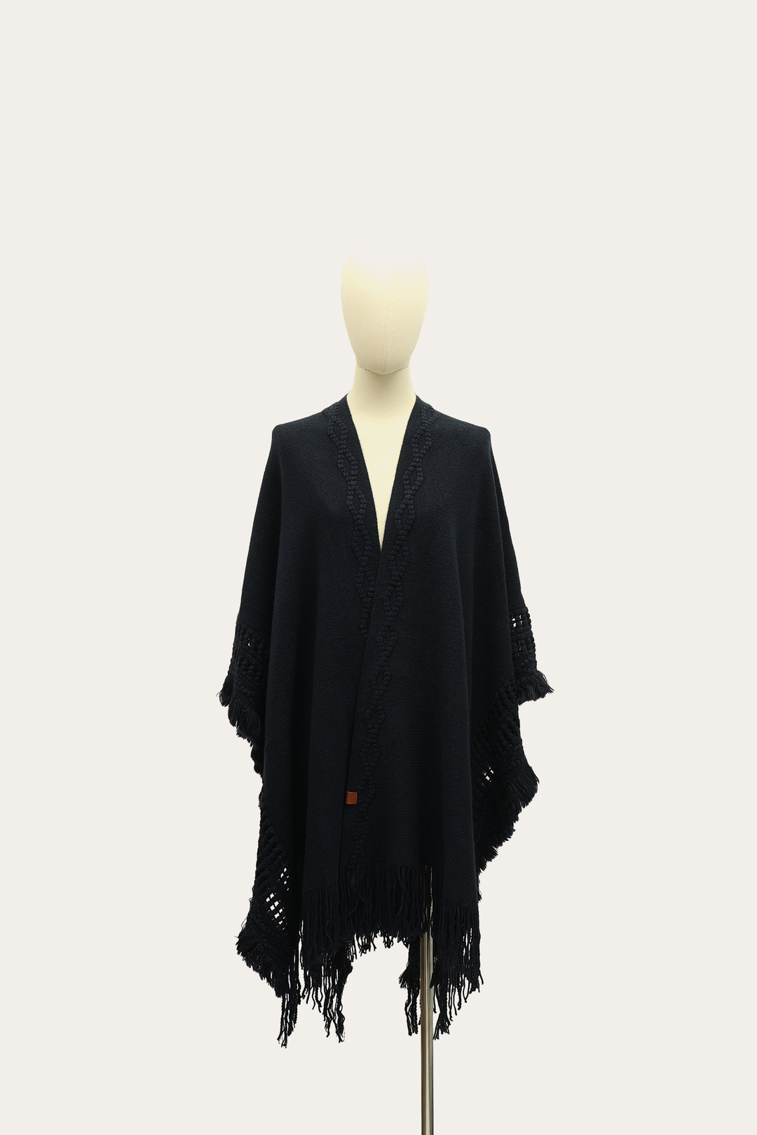 Frye Latest | Navy Blazer Embellished Fringe Ruana